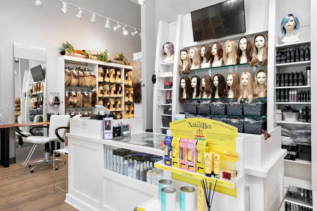 Wig Store Design Small Wig Shop Display Racks & Shelves UniqueKiosk