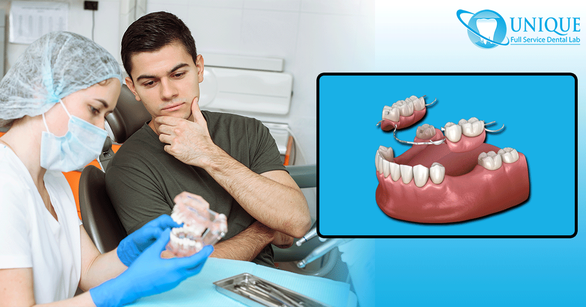 Taking care of partial dentures during the initial period.