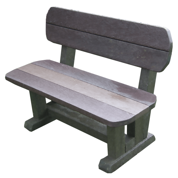 Denny Bench with Back Unique Timber Plastics