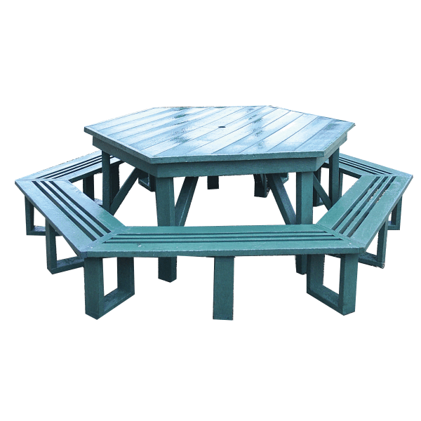 Hex Picnic Table Unique Timber Plastics