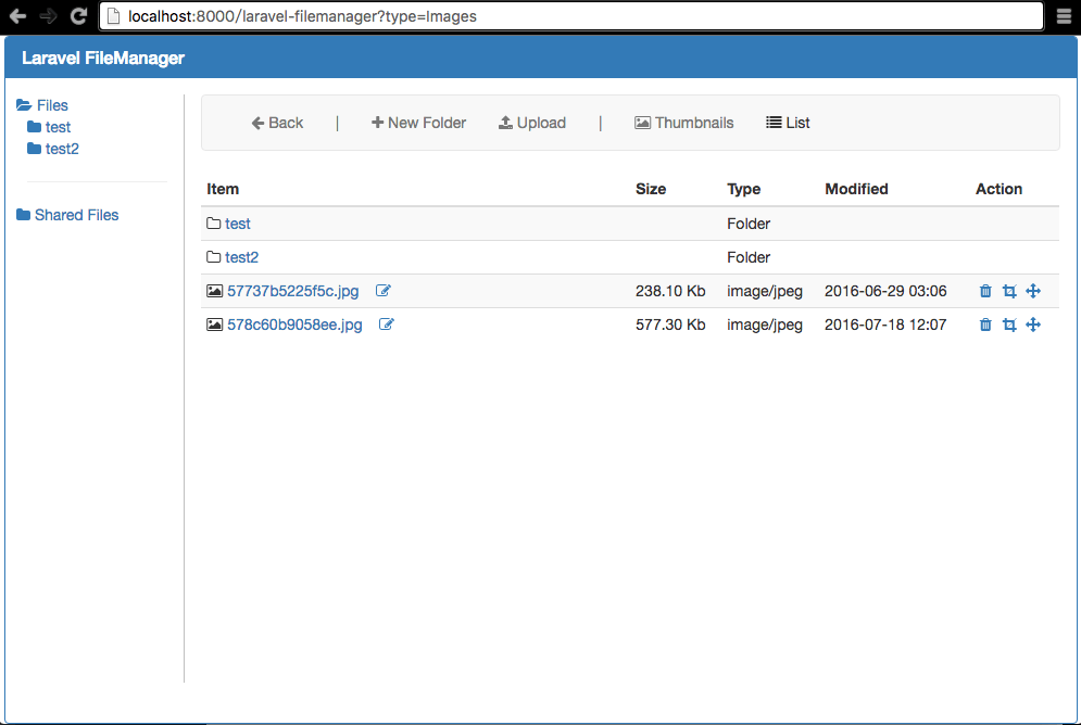 Laravel File Manager
