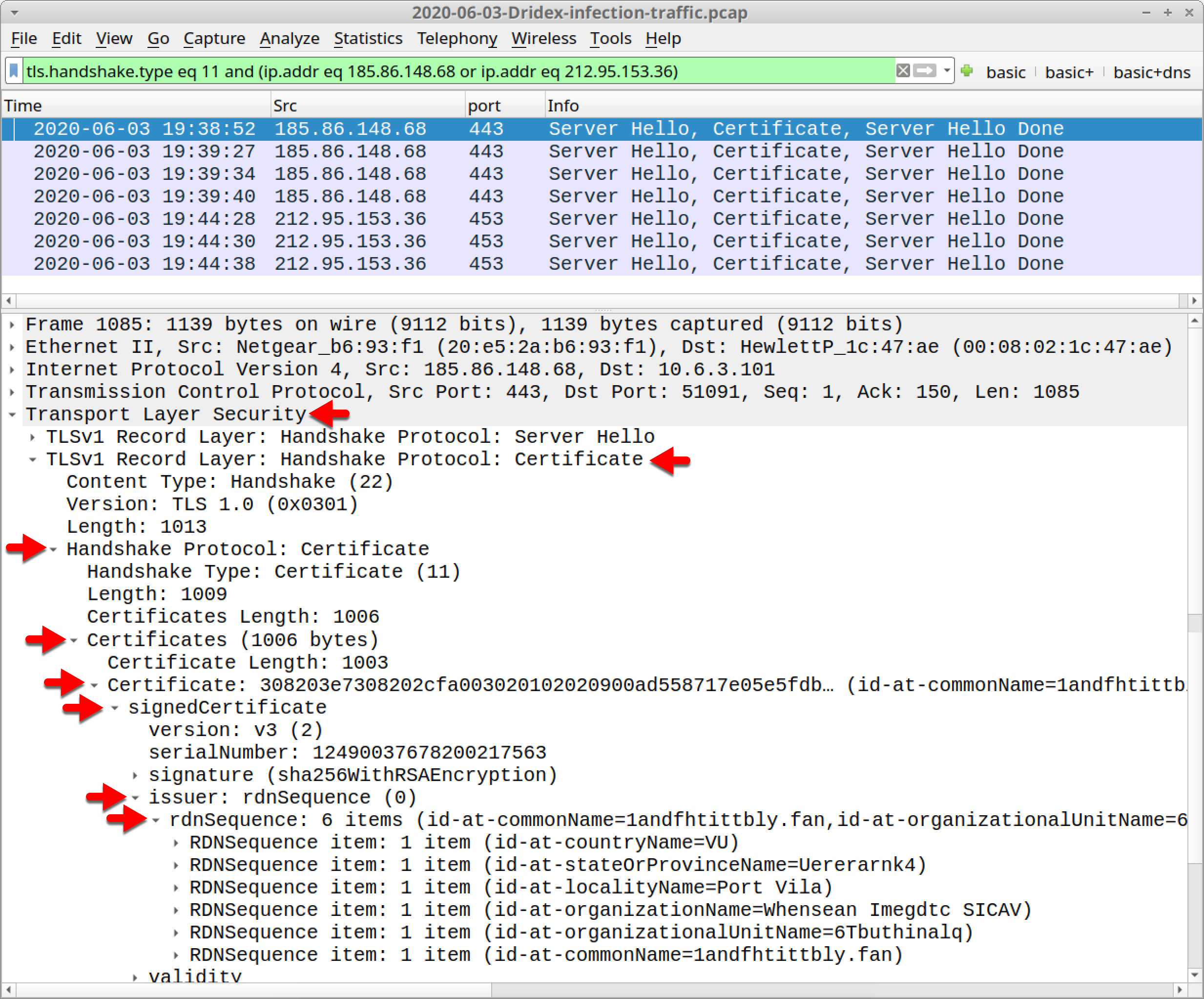 Wireshark Tutorial Examining Dridex Infection Traffic