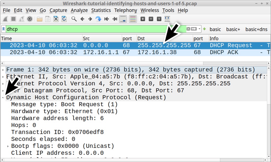 Wireshark Tutorial Identifying Hosts and Users