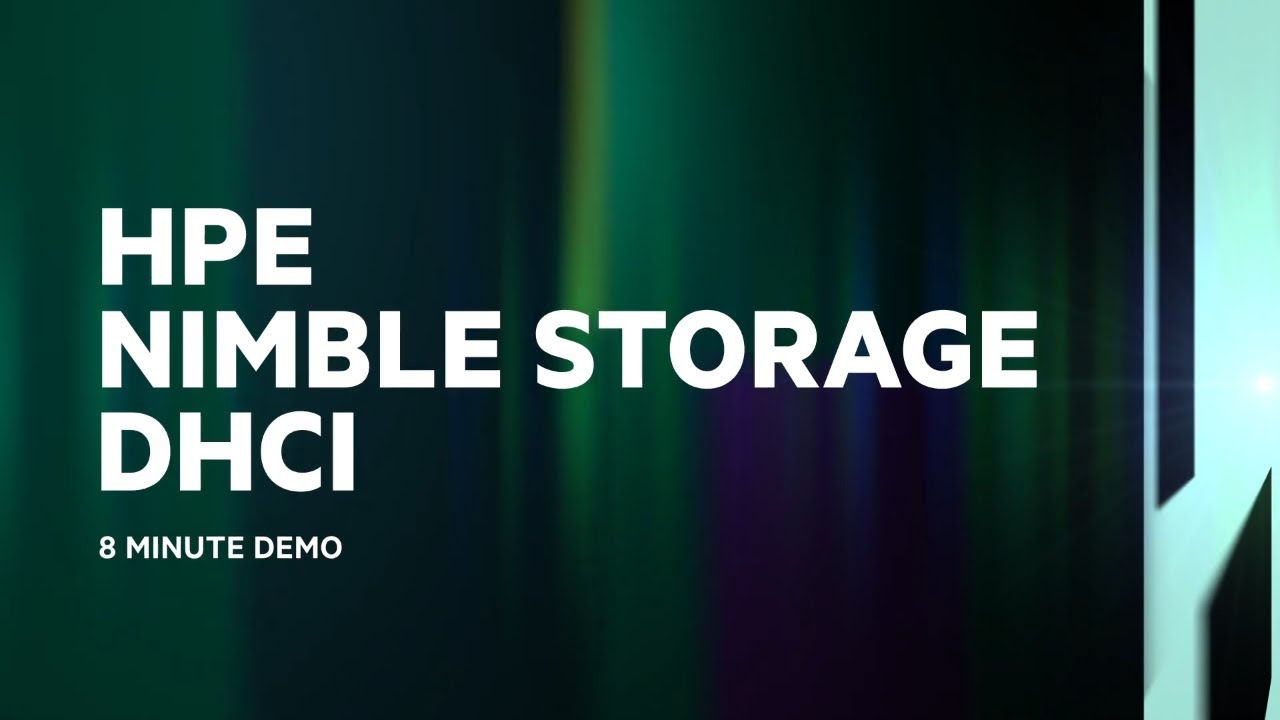 HPE Nimble Storage dHCI 8minute demo UNITECH COMPUTERS