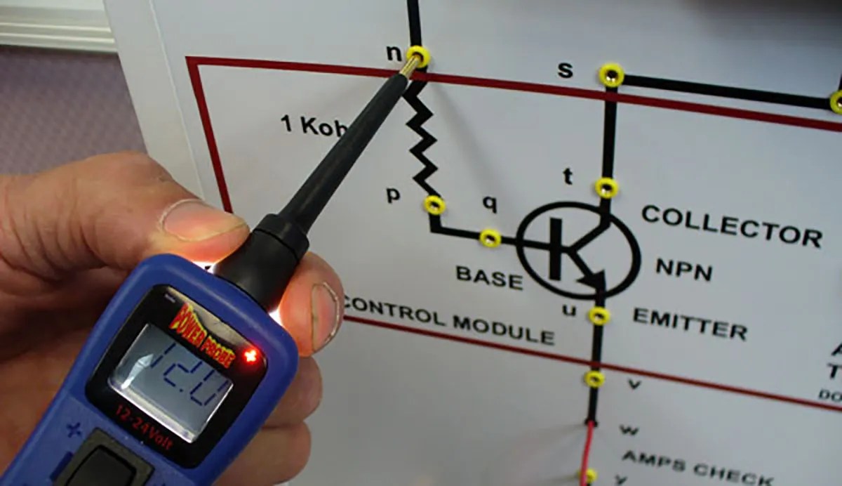 NPN Transistor Circuit Automotive Electrical Training Aids