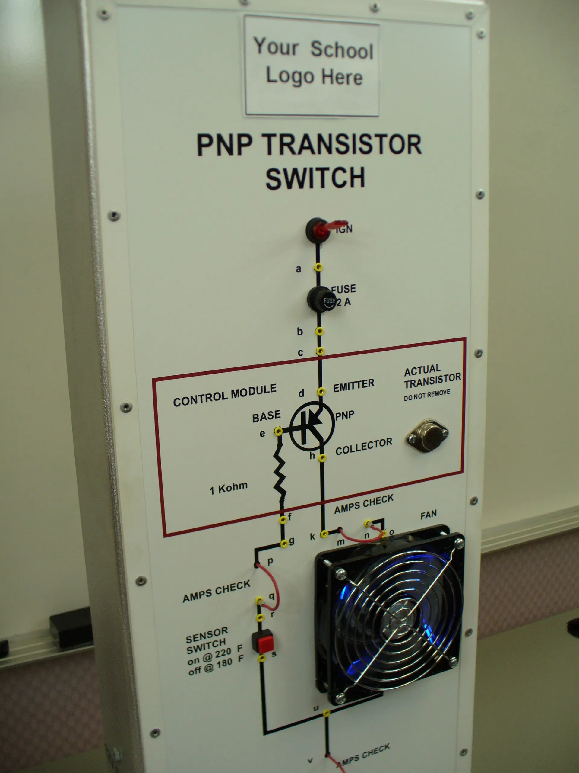 PNP Transistor Circuit Automotive Electrical Training Aids