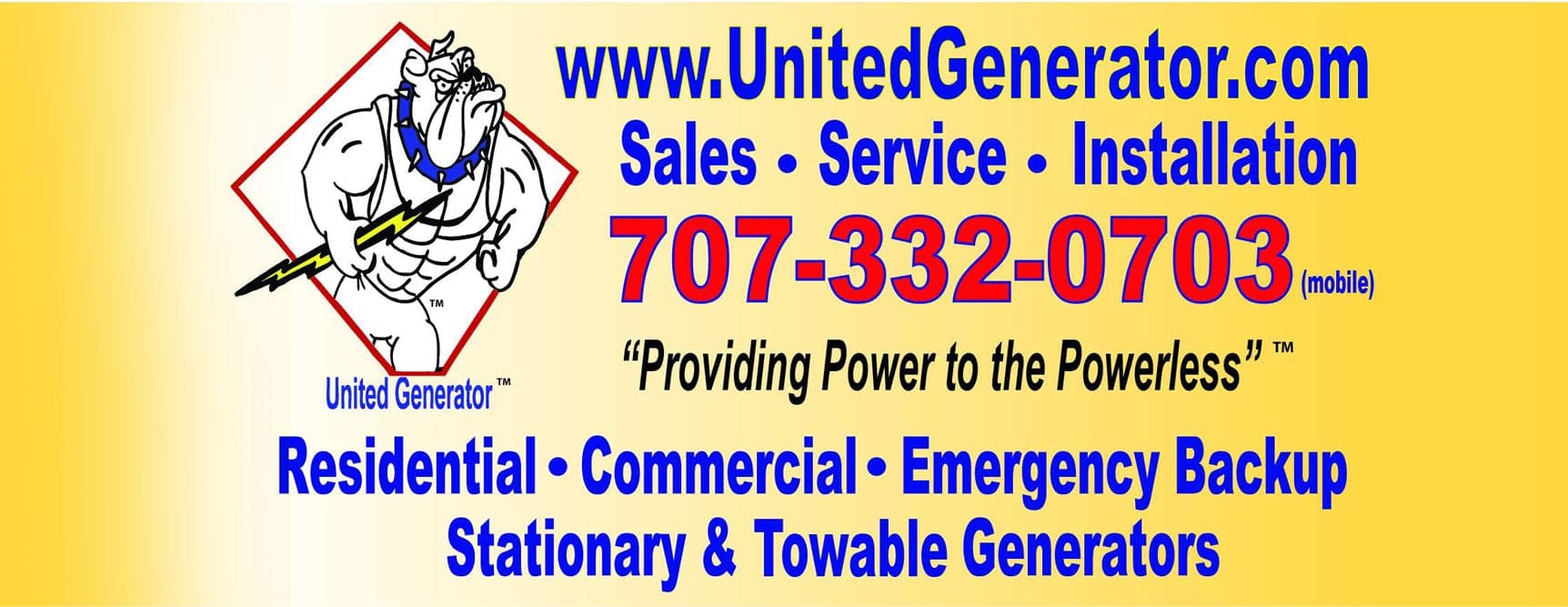 Generator Sales and Service, California United Generator™