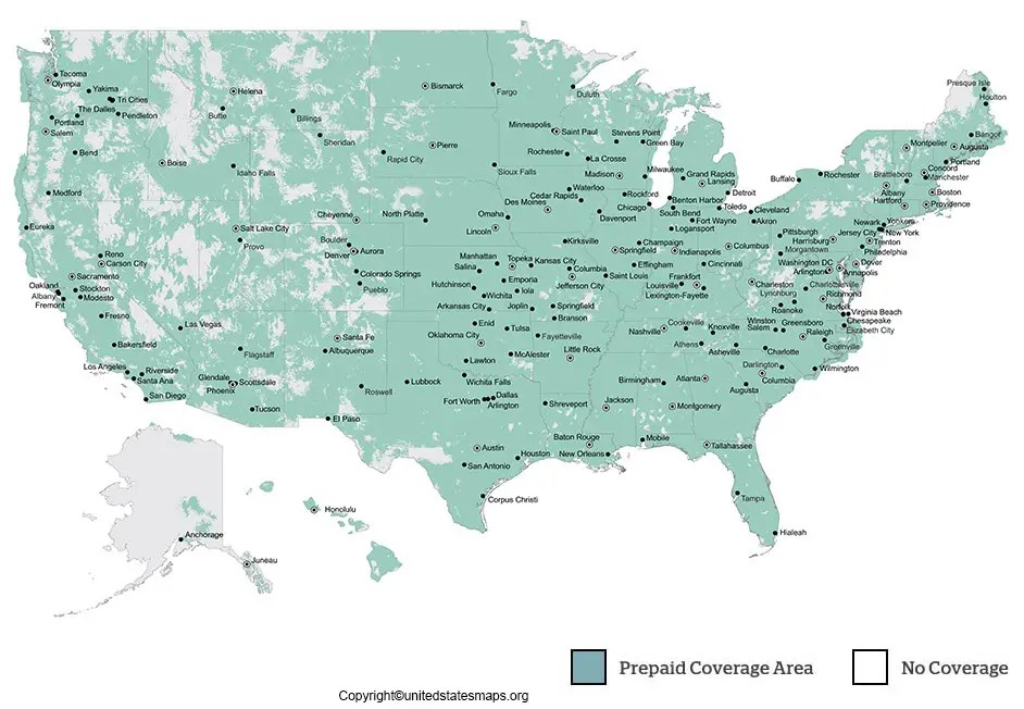 US Cellular Coverage Map Cellular Coverage Map Of US