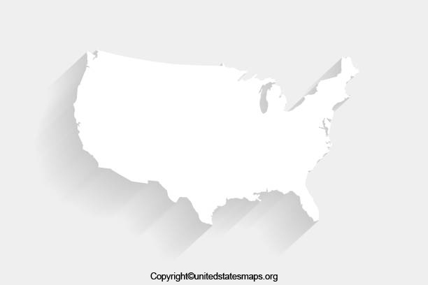 White US Map | White Map of United States