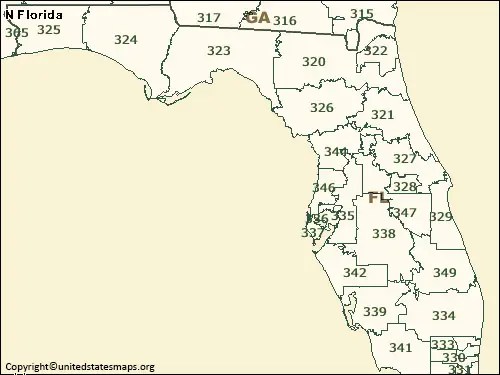 Florida Zip Code Map | Map of Zip Codes in Florida