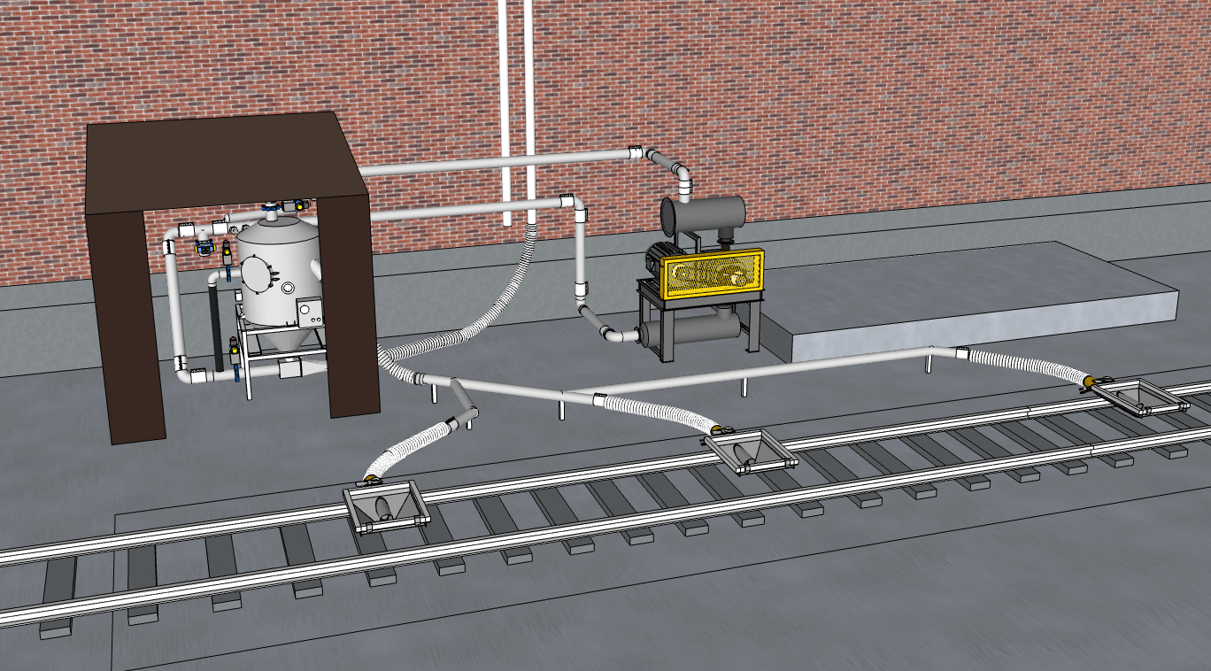 Pneumatic Conveying Railcar Unloading Salt US Systems