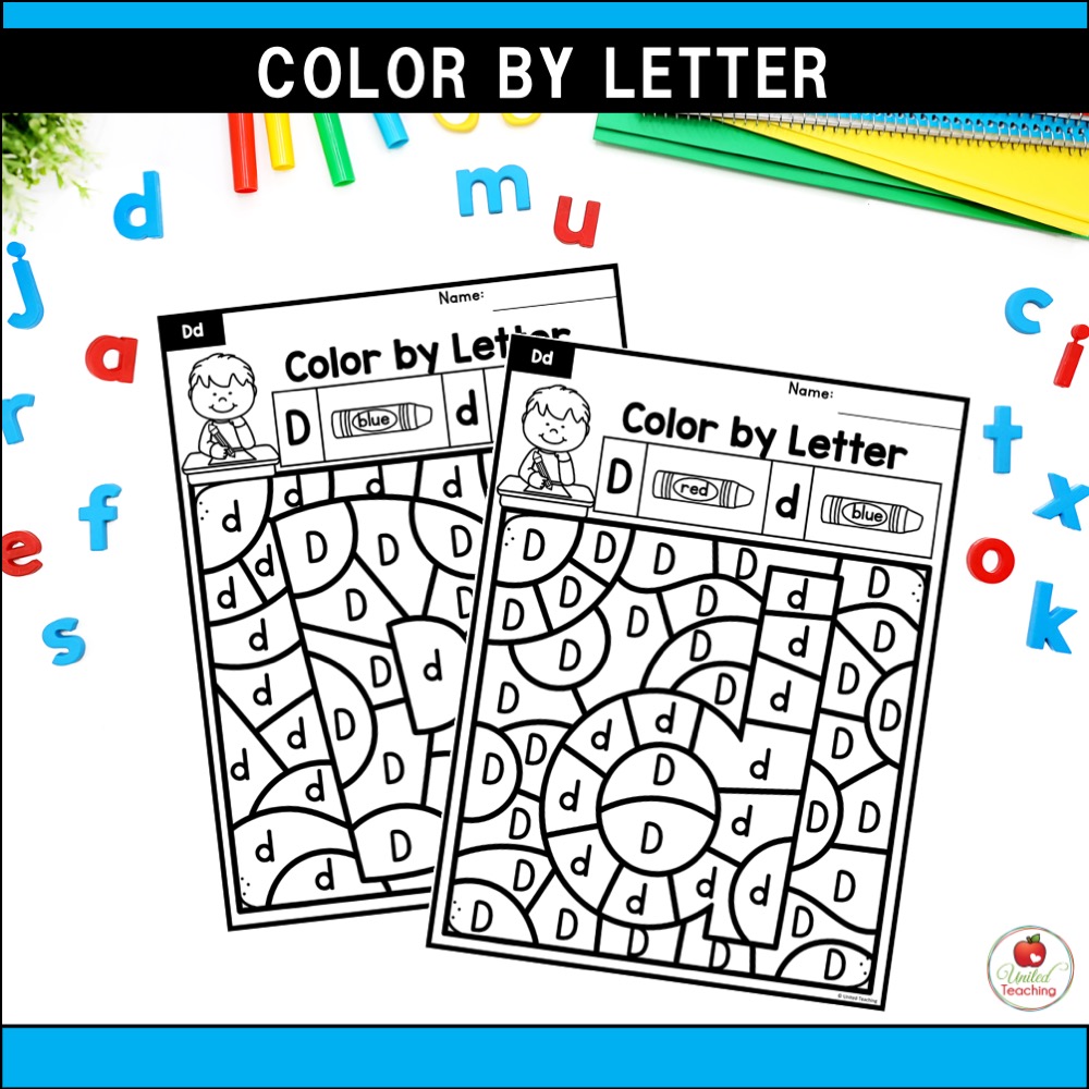 Alphabet Color by Letter Worksheets United Teaching