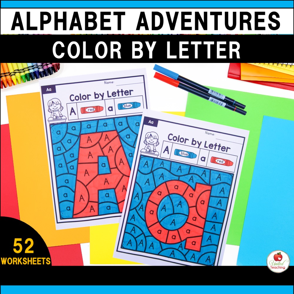 Alphabet Color by Letter Worksheets United Teaching