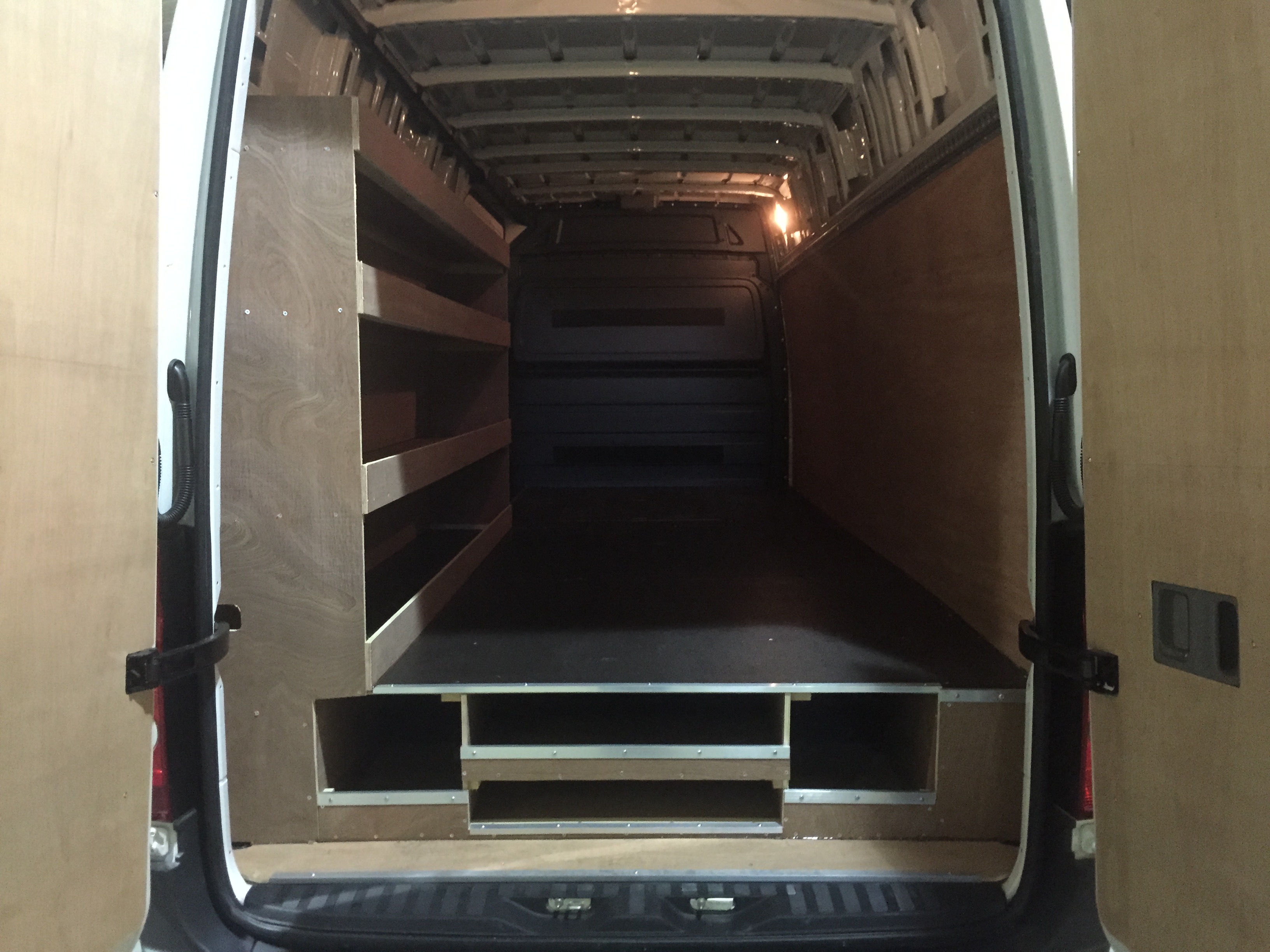 Van Ply Lining and Bespoke Plywood Shelving United Vanliners Ltd