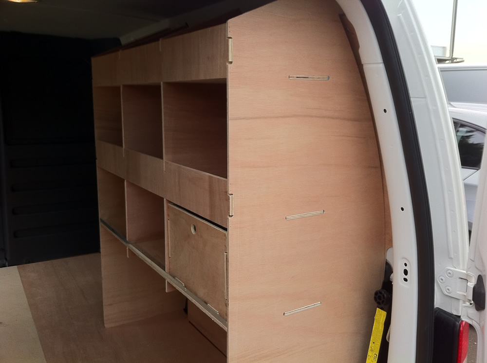 Van Ply Lining and Bespoke Plywood Shelving United Vanliners Ltd