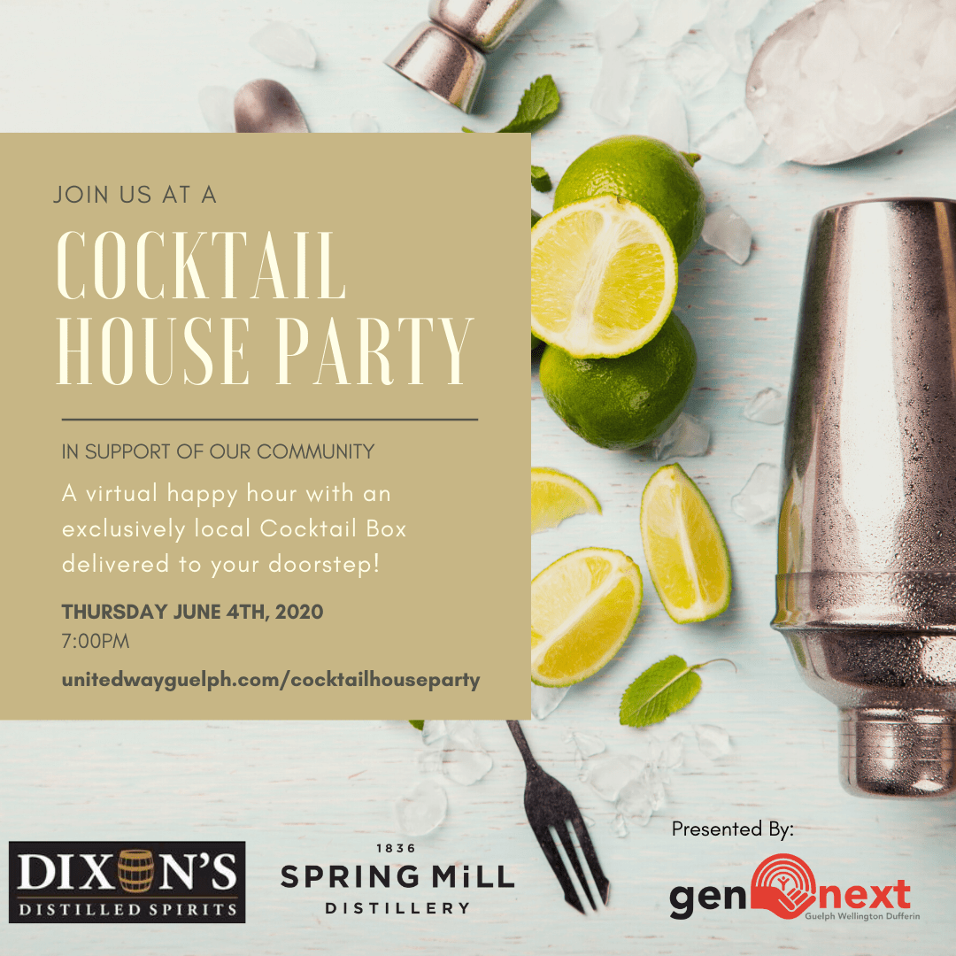 Cocktail House Party! United Way Guelph Wellington Dufferin