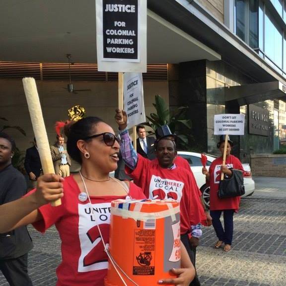 Workers Picket Colonial Parking at D.C. RitzCarlton Hotel UNITE HERE!