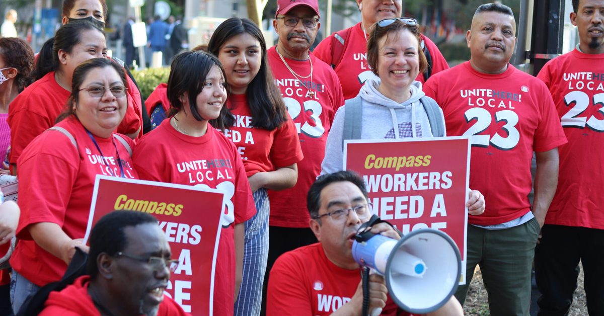 Compass food service workers at World Bank, Smithsonian, NIH, and DC