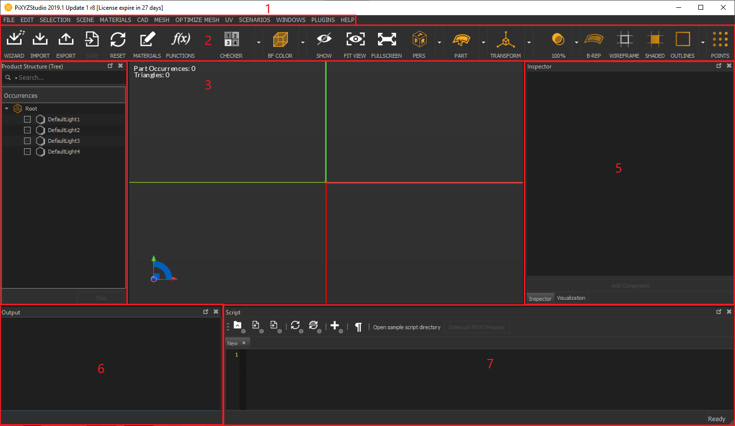 The PiXYZ Studio Interface Unity Learn
