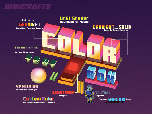Color Box UV Free Unlit Color Gradient Shader Free Download Unity Asset Collection