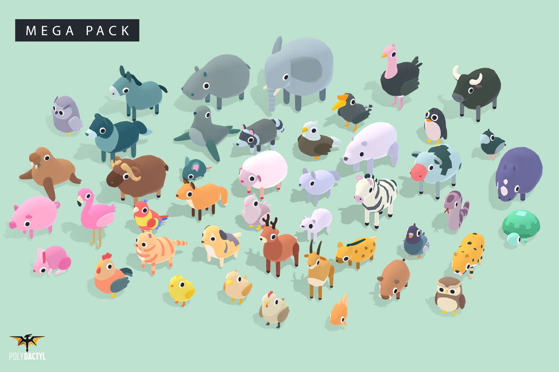 Quirky Series Animals Mega Pack Vol.1 Free Download Dev Asset