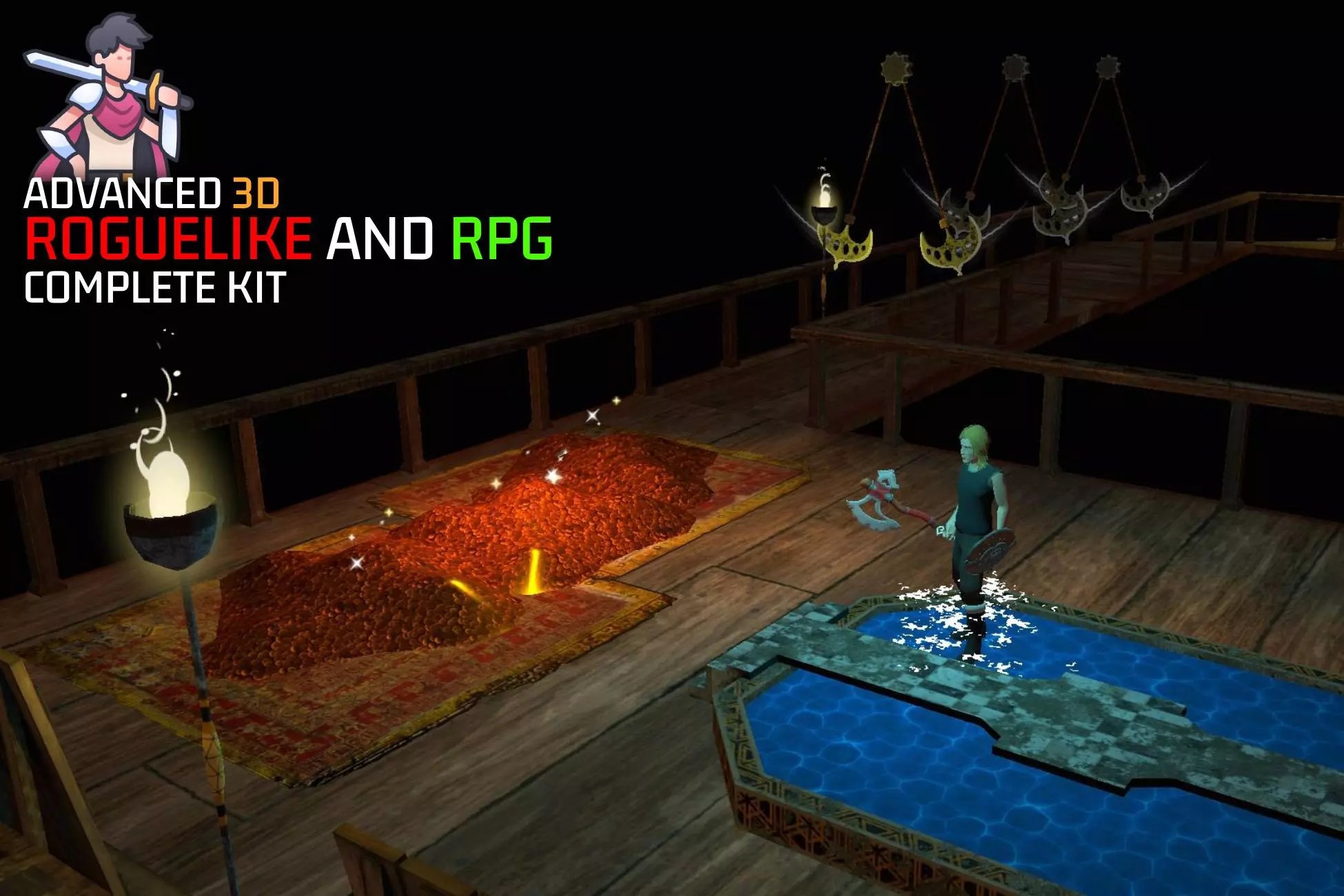 3D Roguelike RPG Complete Kit for Mobile and PC: TPS, Enemy AI, Puzzle