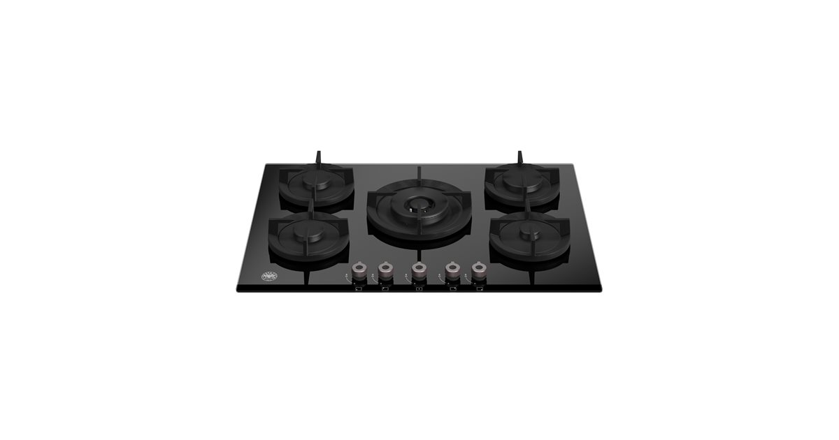 75 cm gas on glass hob with central wok Bertazzoni