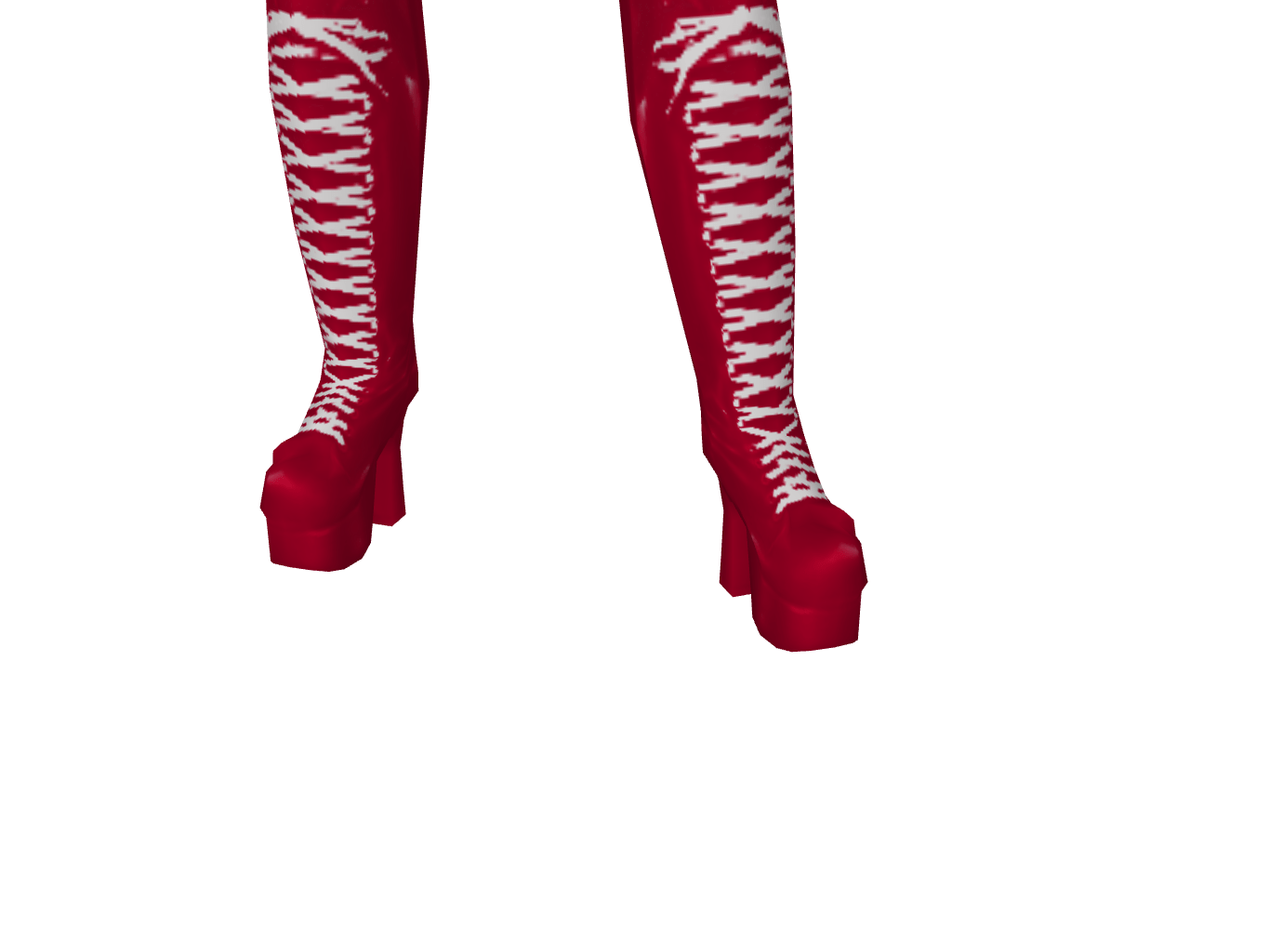 Ginger spice costume red knee high boots