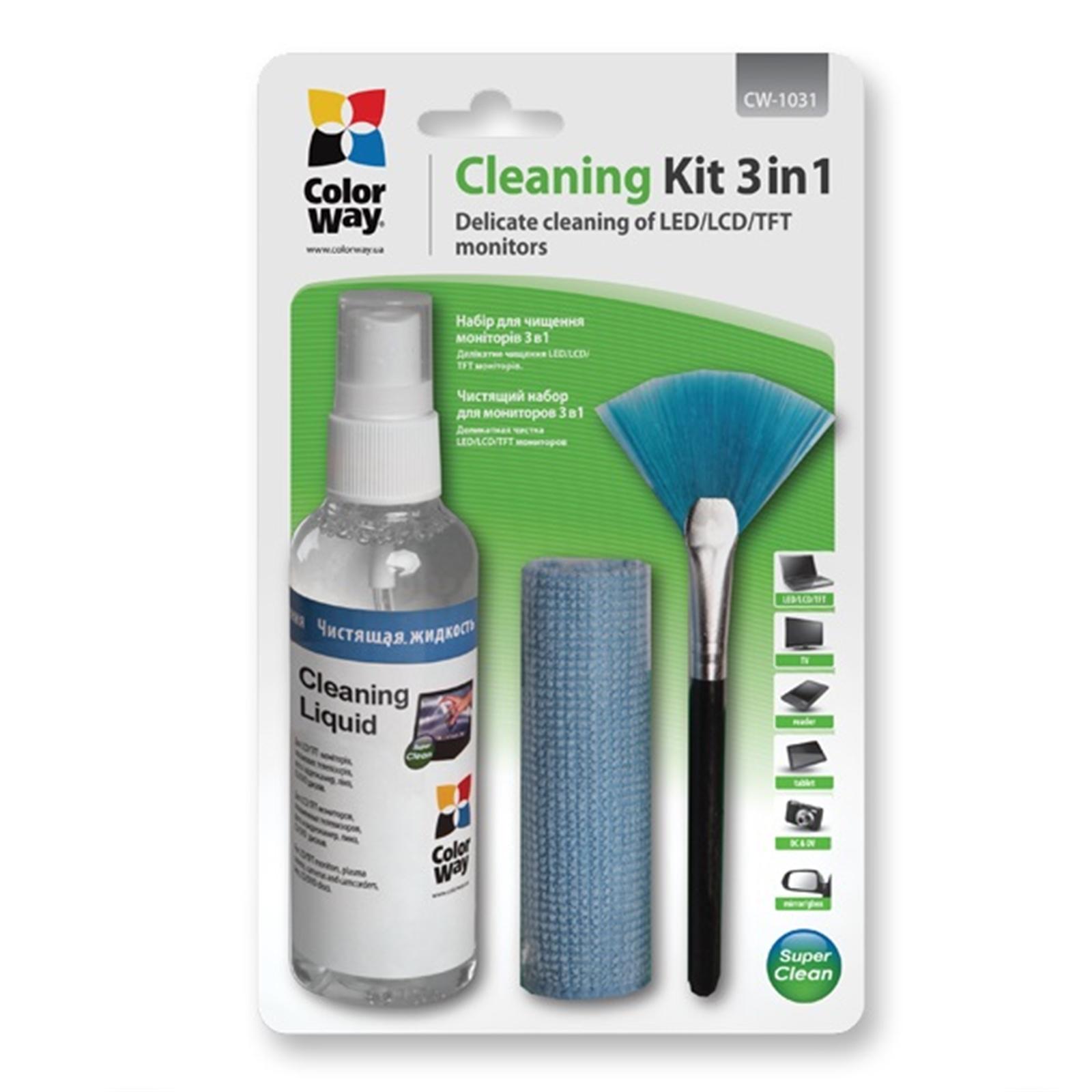 Colorway Multipurpose 3 in 1 Cleaner Set with Microfiber Cloth for