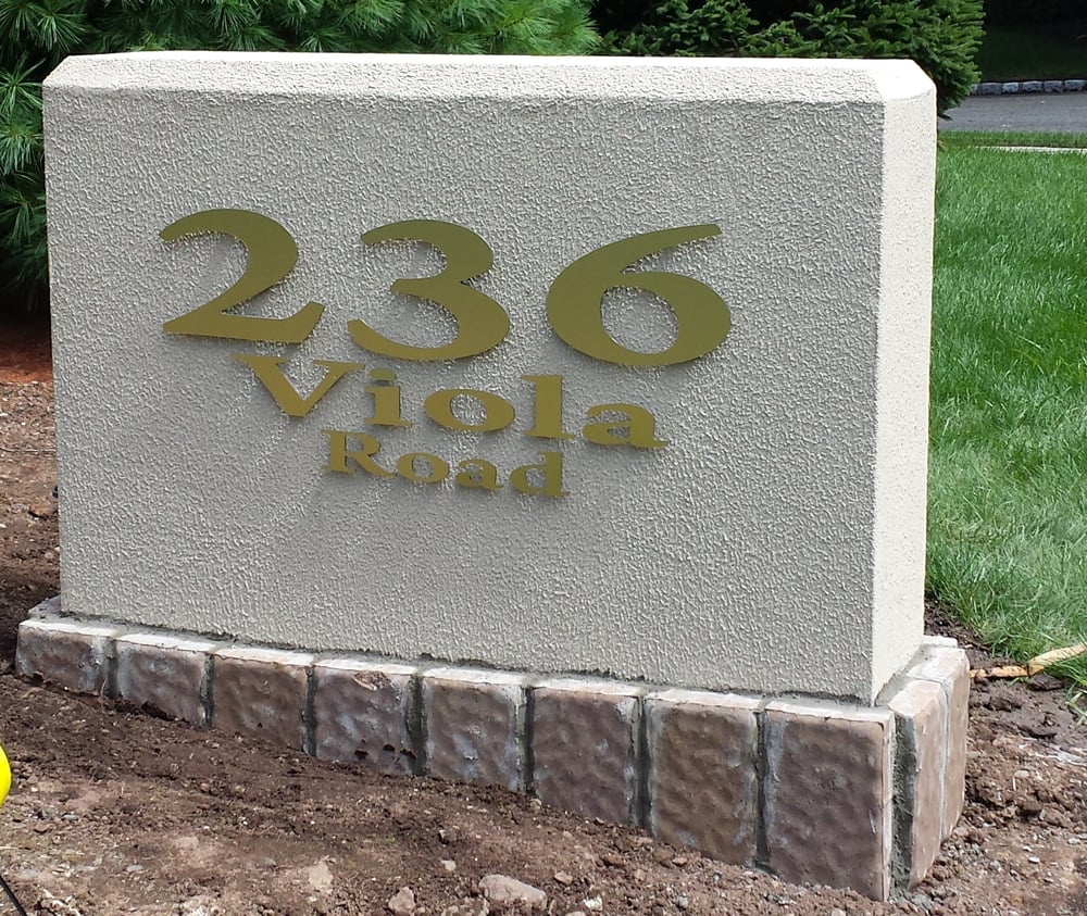Distinctive Address Marker in Central Valley, NY Geofoam, Styrofoam
