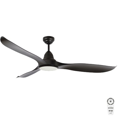 Martec Wave DC Ceiling Fan with LED Matte Black 52" Universal Fans