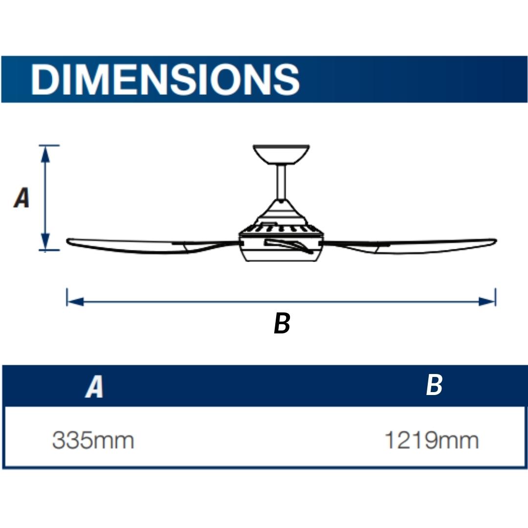 Ventair Harmony II Ceiling Fan Black 48" Universal Fans