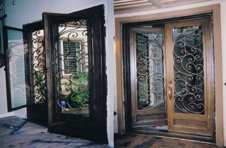 Custom Wrought Iron Doors Southern California hand wrought iron