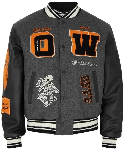 Men Off White Bomber Jacket Universal Jacket