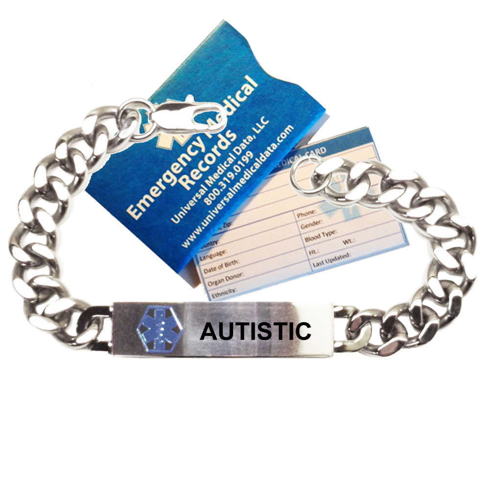 AUTISTIC Traditional Medical ID Bracelet. Shop Now!