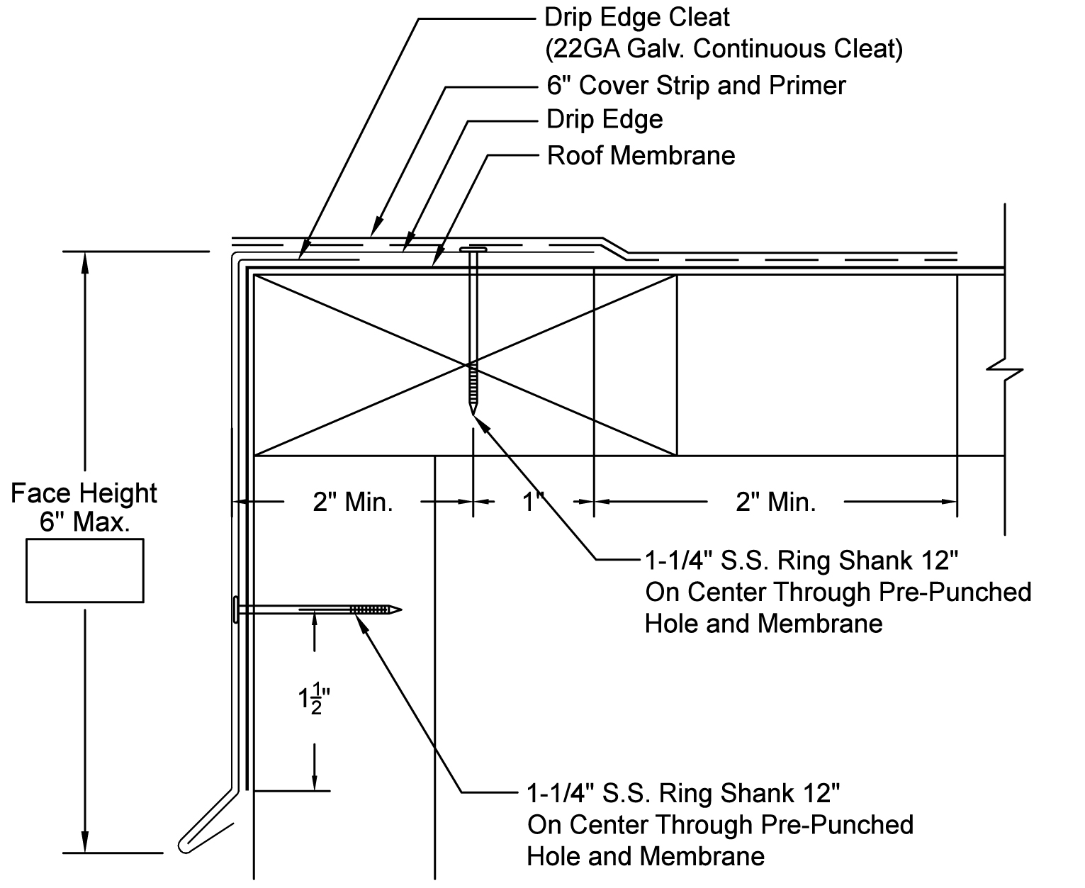 Drip Edge ES1 Edge Metal Universal Metal Systems