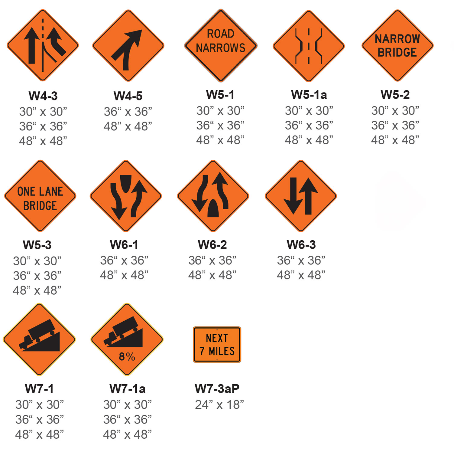 Work Zone Signs Universal Signs & Accessories