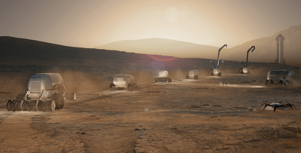 Bee Family Rover who will build a human settlement on Mars Universe