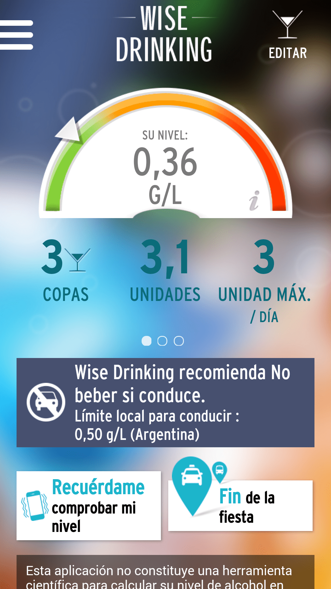 Wise Drinking la app que permite medir el nivel de alcohol en la sangre