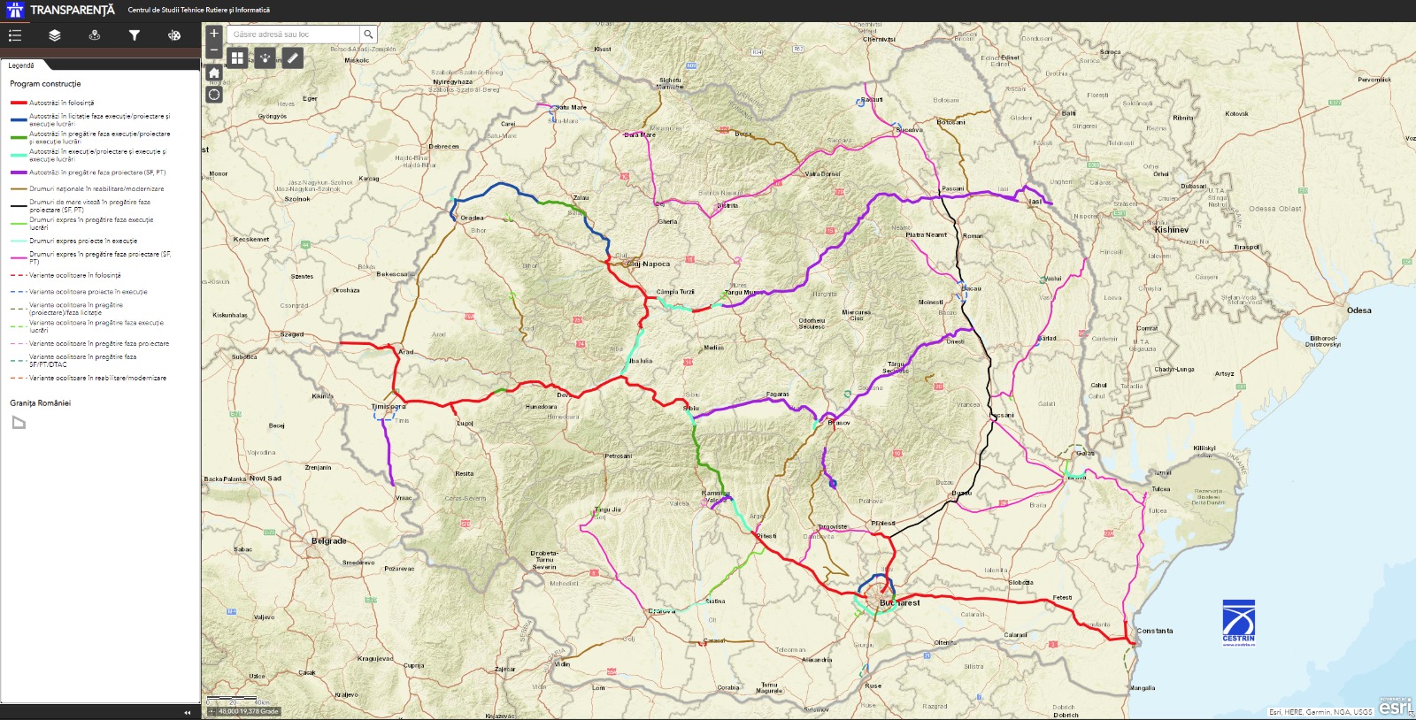Interactiv Harta AutostrÄzilor Din Romania InformaÈii Actualizate Ale Proiectelor De AutostrÄzi Èi Drumuri Expres Universul Net