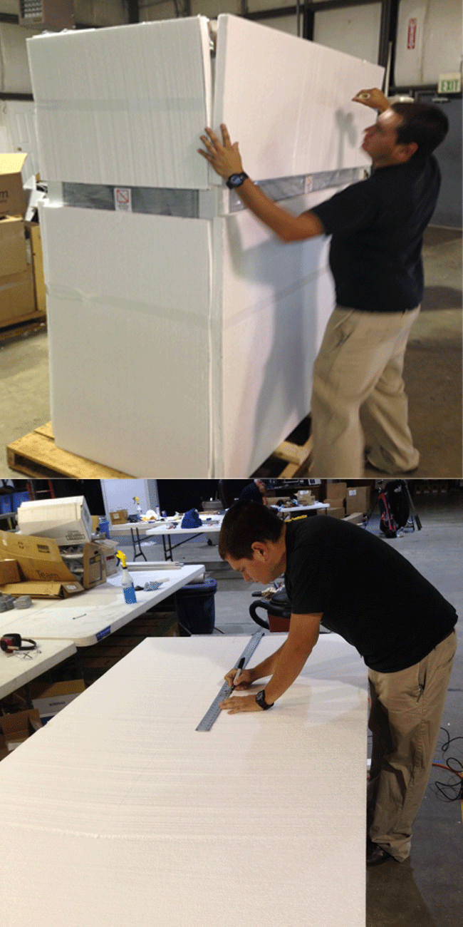 EPS foam panels to protect equipment for LTL shipping Universal Foam