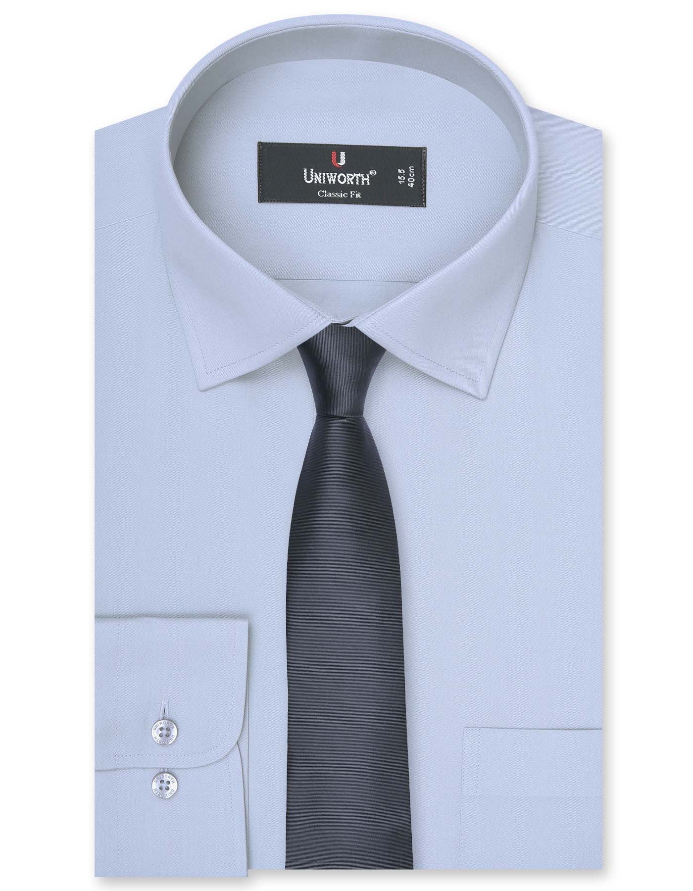 Light Grey Formal Shirt For Men