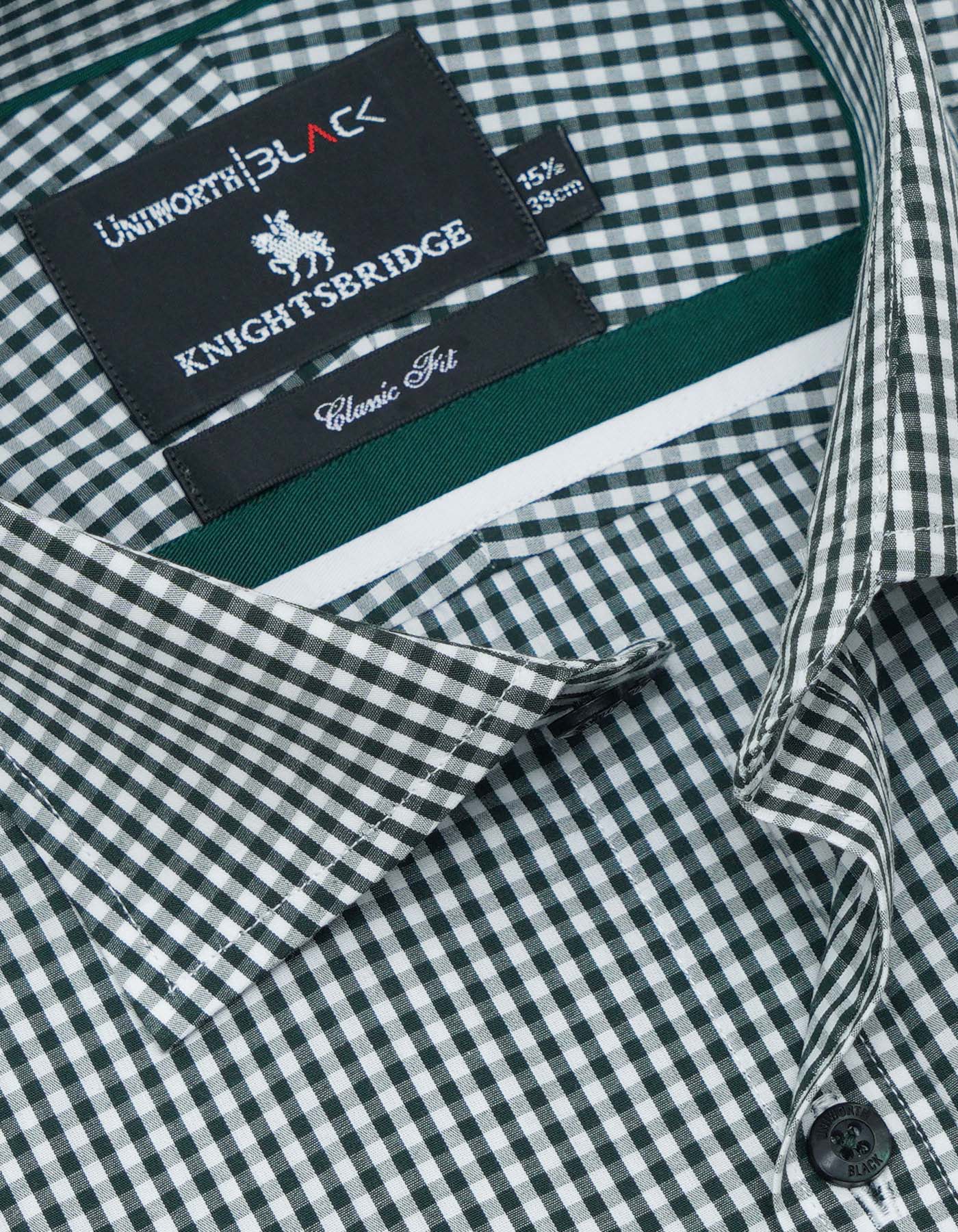 Check White Light Green Formal Shirt for Men