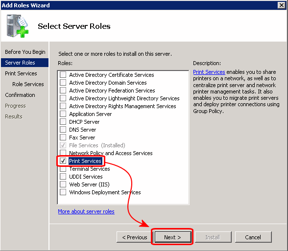 Configuring Printers in Windows Server 2008
