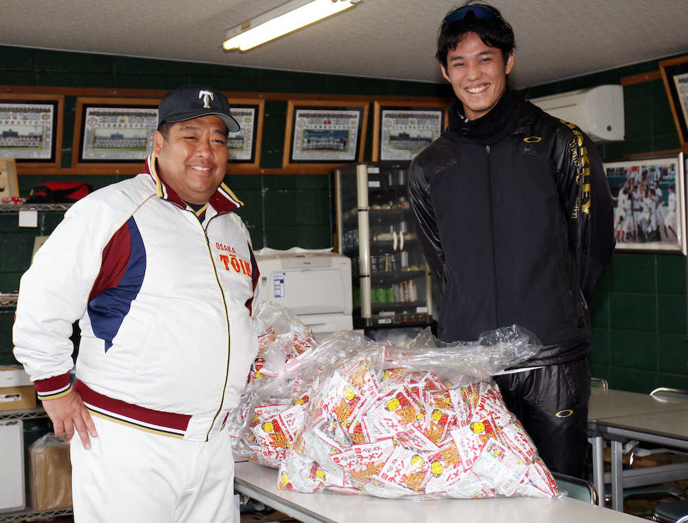 【加藤純一】2019年に藤浪晋太郎がベビースターラーメン800袋を西谷監督にプレゼントした時の反応 加藤純一最強速報