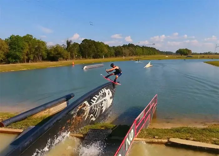 Cody Hesse On The Wishbone Hyperlite Wakeboards