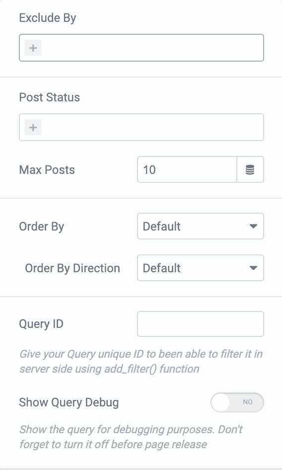 Exclude By Offset Unlimited Elements for Elementor