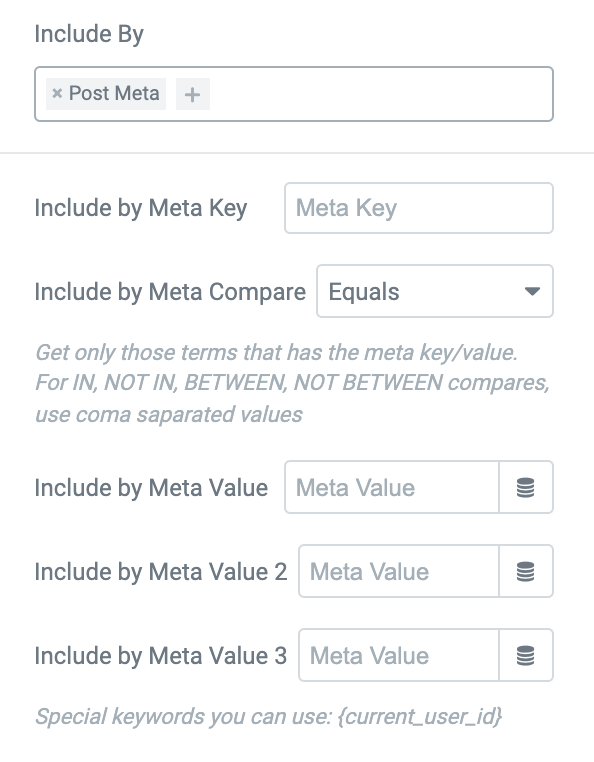 Include By Post Meta Unlimited Elements for Elementor
