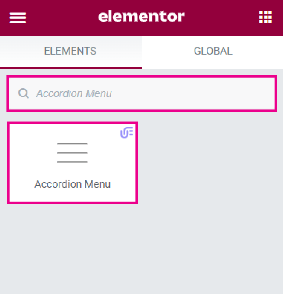 Accordion Menu Unlimited Elements for Elementor