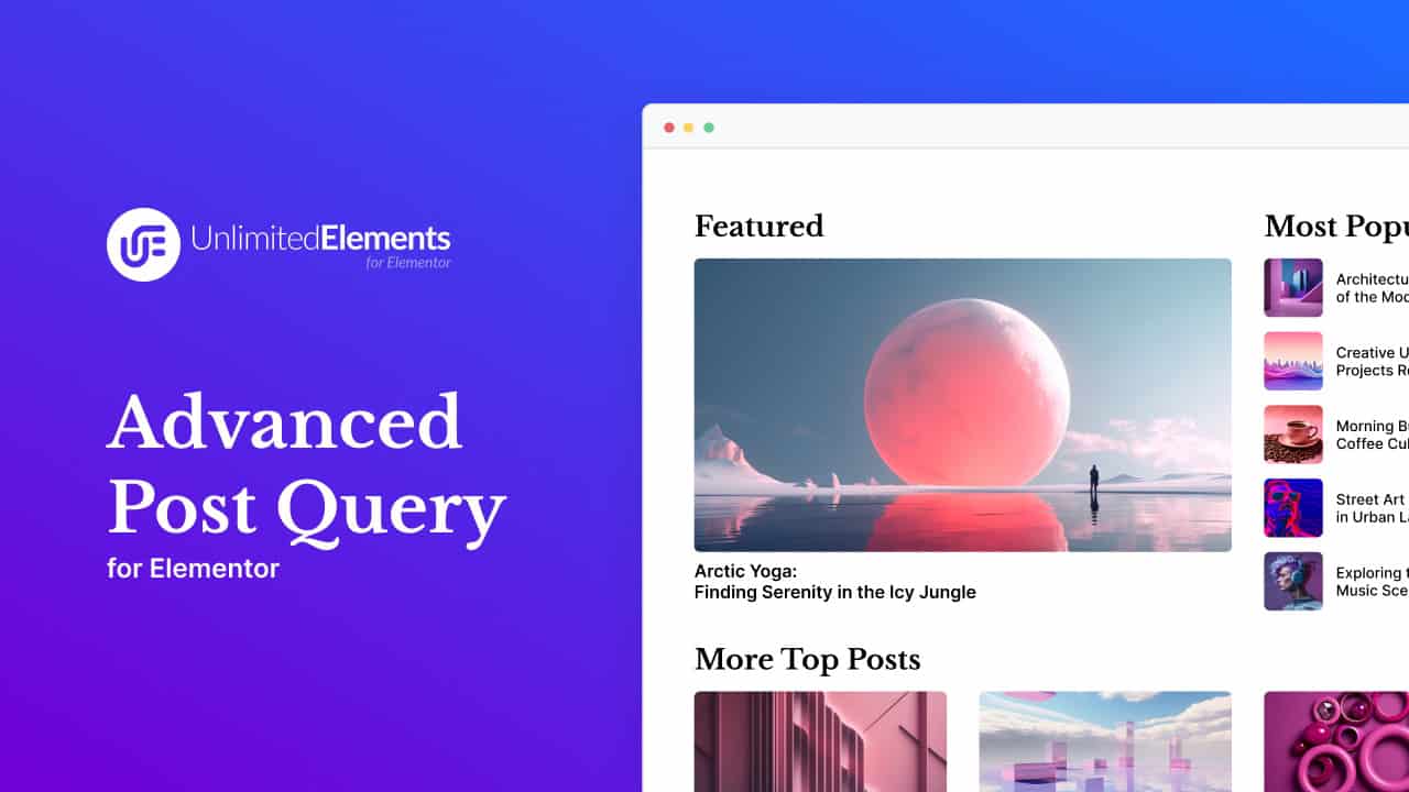 Advanced Post Query Unlimited Elements for Elementor
